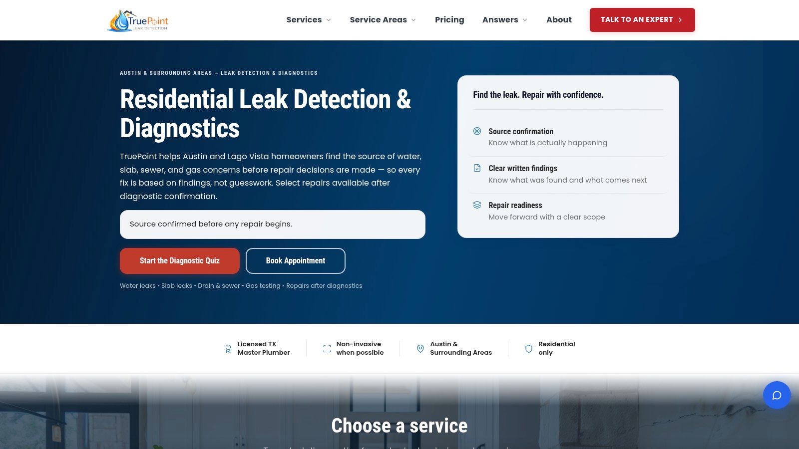 TruePoint Leak Detection, Austin & Lago Vista