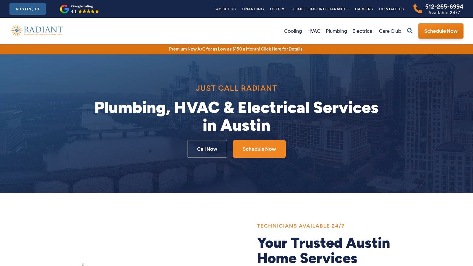 Radiant Plumbing & Air Conditioning, Austin